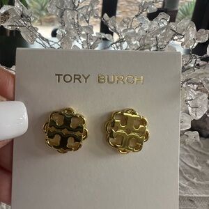 Tory Burch Gold Flower Studs
